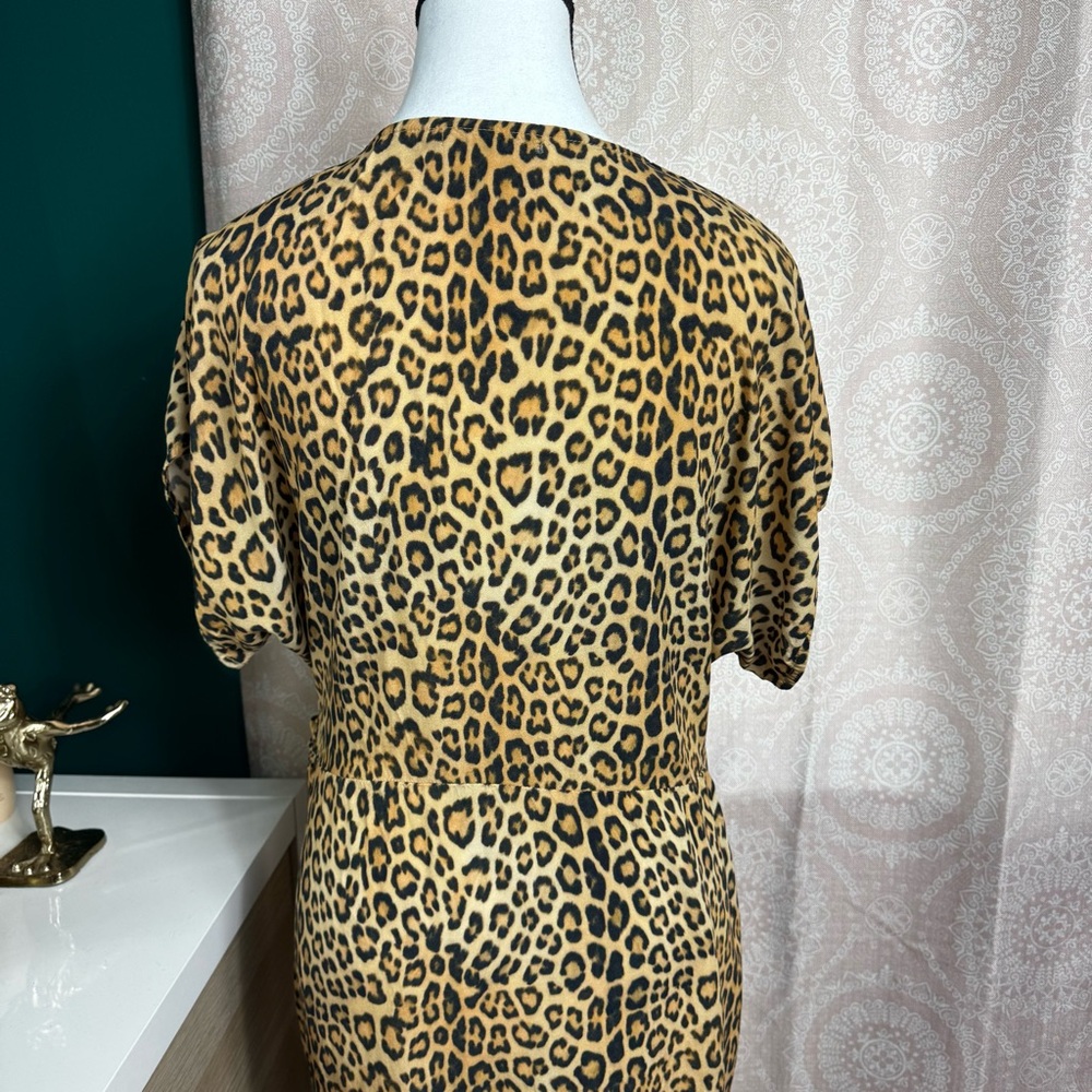 Vix Paula Hermanny Leopard Animal Print Swim Coverup Size Large - Picture 6 of 13